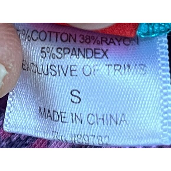 Josie Natori Pink Blue Japanese Floral Pants Pajamas  Women's Size Small - Picture 4 of 9